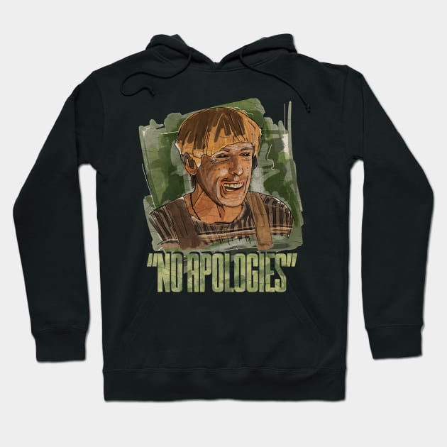 No Apologies Watercolor Vintage Hoodie by GLORIADEWATA